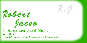 robert jacso business card